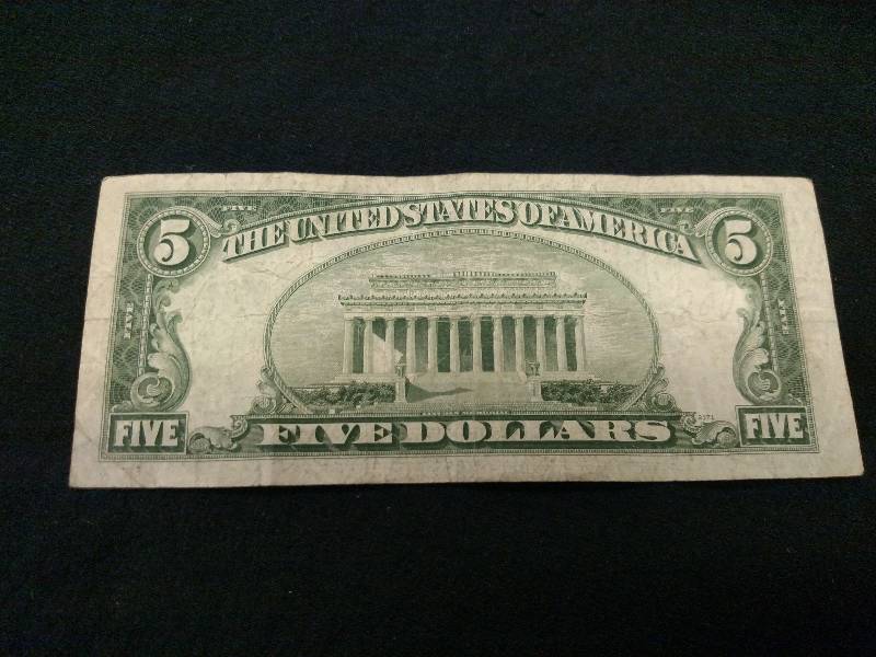 1953 Five Dollar Red Seal Note...