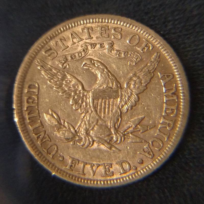1881 Liberty Five Dollar Gold Coin,...