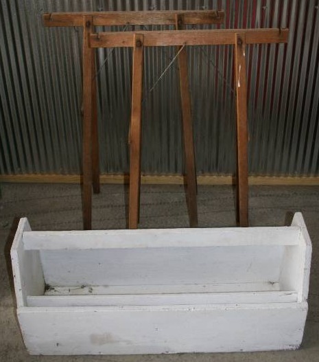 lot 61 image: Two Quilt Racks and a Carpenters Tool Box
