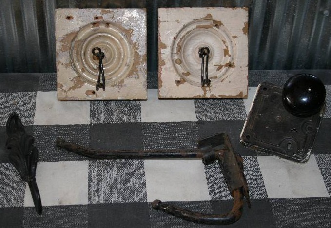 lot 112 image: Vintage and Repurposed Coat Hooks