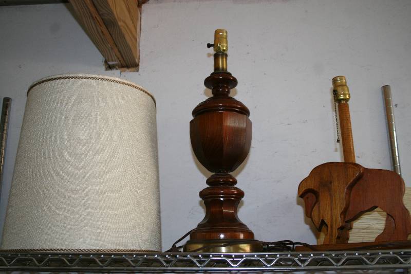 lot 149 image: Wooden Lamps