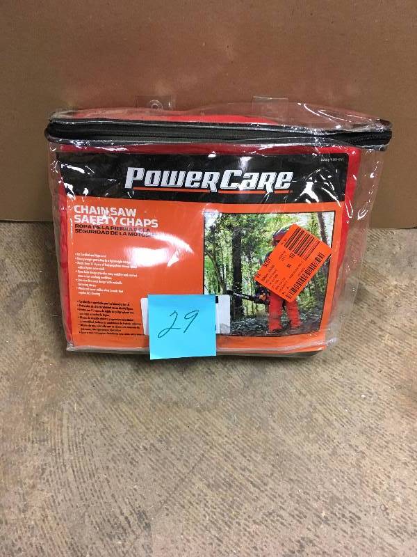 lot 29 image: Power Care Pro Saw Safety Chaps not used like new