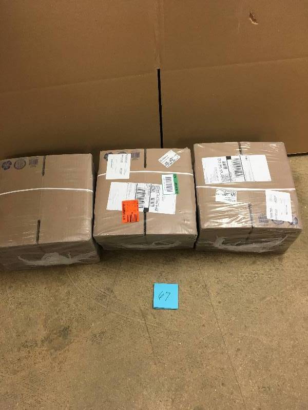 lot 67 image: Lot of 3 Plain Brown Box 6 in. x 6 in. x 6 in. 25 Moving Box Bundle Perfect for shipping and storing small, heavy items New