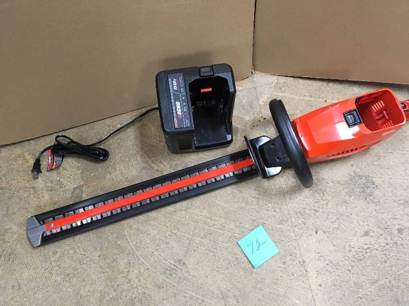 lot 72 image: Echo 24 in. 58-Volt Lithium-Ion Brushless Cordless Hedge Trimmer - Battery and Charger Not Included not used