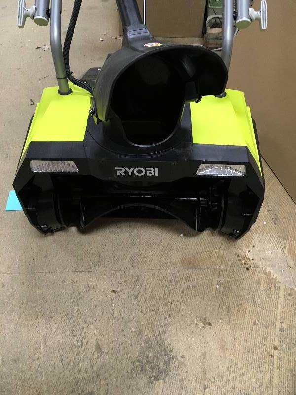 lot 91 image: Ryobi 20 in. 40-Volt Brushless Cordless Electric Snow Blower - 4.0 Ah Battery and Charger Included in working conditions