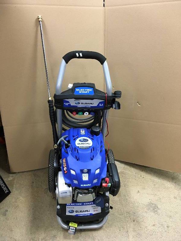 lot 93 image: PowerStroke Reconditioned 3,100-PSI 2.4-GPM Subaru Electric Start Gas Pressure Washer not used