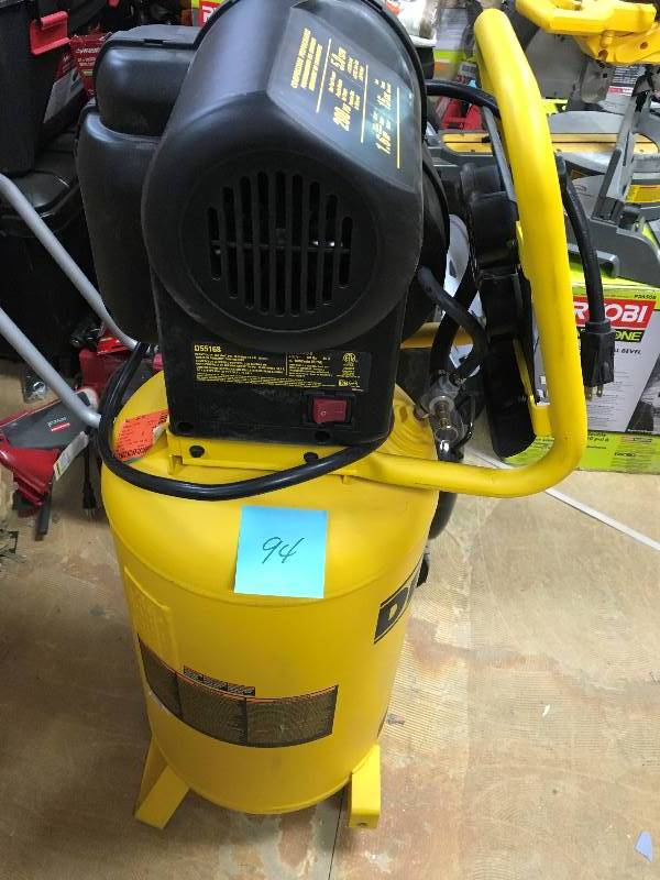 lot 94 image: DeWalt 15 Gal. Portable Electric Air Compressor used in like new condition