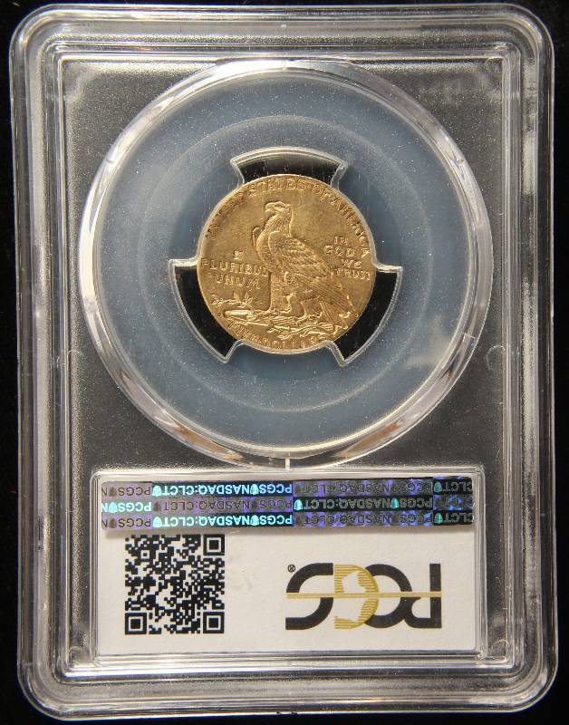 1909-D US $5 GOLD INDIAN AU58 PCGS