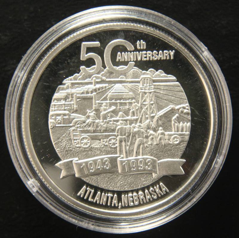 1 TROY OZ. .999 FINE SILVER GERAN POW CAMP ATLANTA 50TH ANNIVERSARY IN AIRTITE