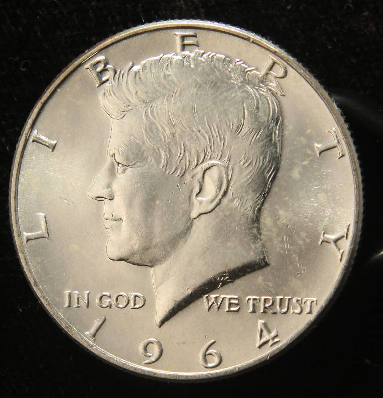 ORIGINAL BU ROLL OF 1964-D KENNEDY SILVER HALF DOLLARS (20) COINS