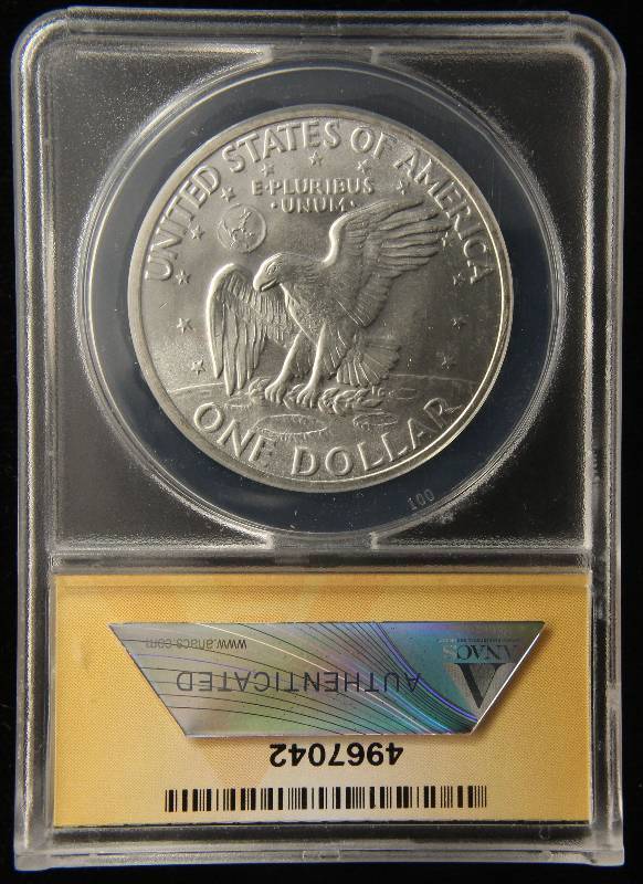 1971-S EISENHOWER 40% SILVER DOLLAR MS66 ANACS