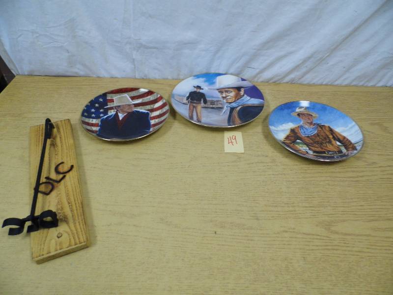 lot 49 image: John Wayne Plates - Branding Iron