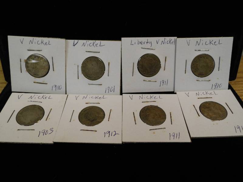Lot of 8 V Nickels