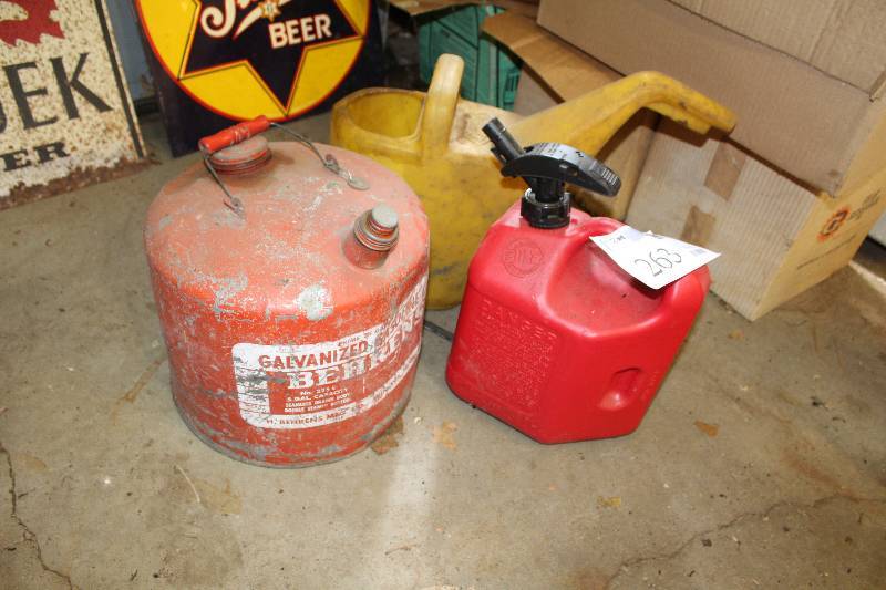 Lot of (3) Gas Tanks - 2) Gasoline, 1) Diesel