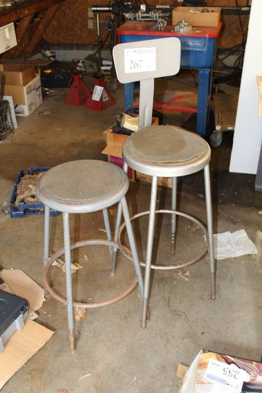 Lot of (2) Metal Bar Stool, Chair