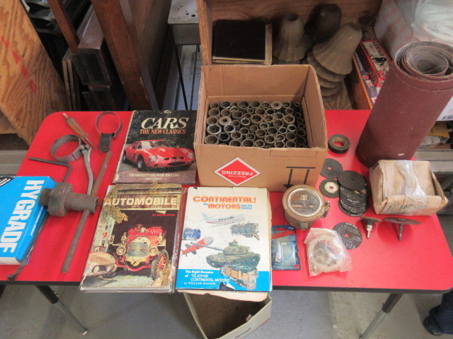 lot 511 image: 12 SOCKETS, AUTOMOTIVE BOOKS, TOOLS AND MORE