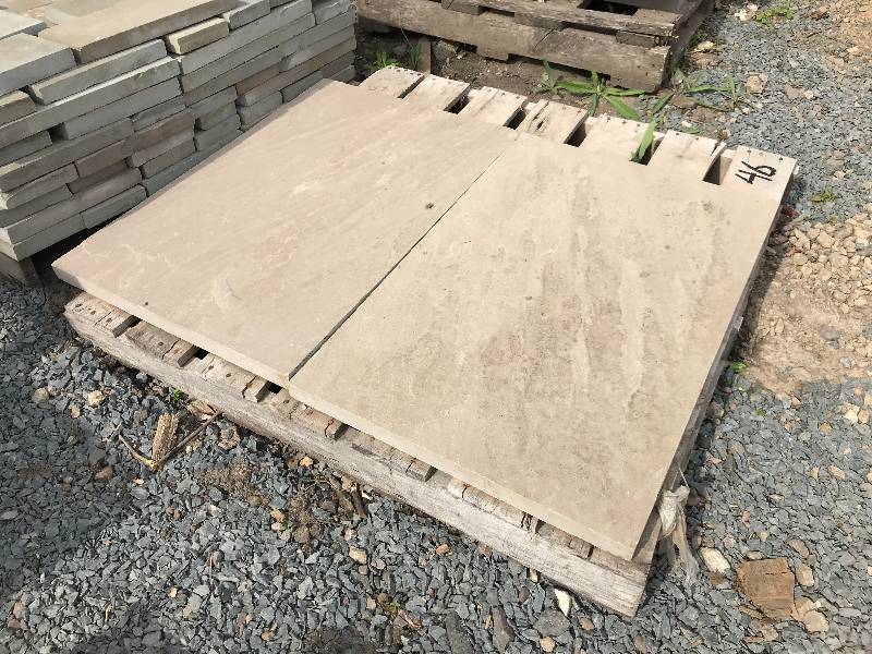 lot 46 image: 2 LARGE CUT STONE LANDSCAPING TILES