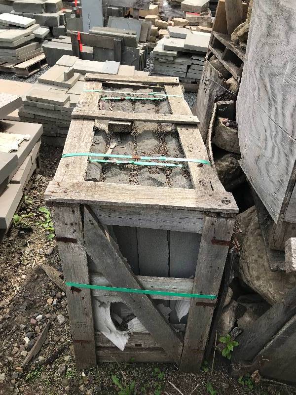 lot 50 image: 4 LARGE CUT STONE LANDSCAPING SLABS