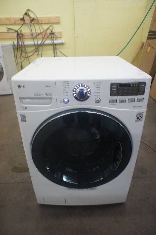 lot 8 image: NEW SCRATCH AND DENT - LG MODEL # (WM3770HWA) - Front-Loading Washer - White Color  - MSRP $1299.99  - TESTED WORKS