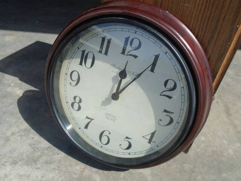 lot 8 image: Clock and Cabinet