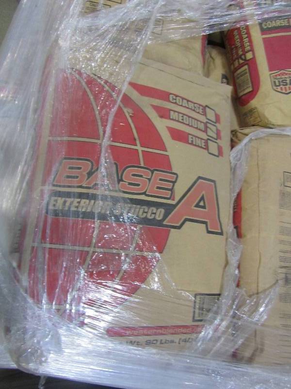 lot 4 image: Western Exterior Stucco Finish Coat 90-lb Premixed Finish Coat Stucco Mix (lot of approximately 33 bags).