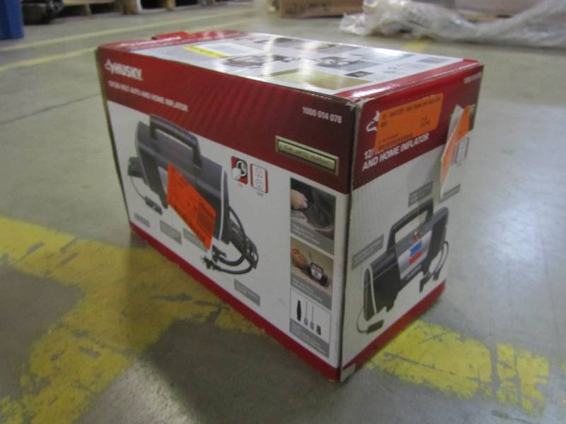 lot 34 image: Husky 12-Volt120-Volt Home and Auto Inflator