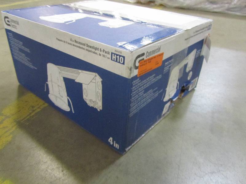 lot 35 image: Commercial Electric 4 in. White Recessed Non-IC Remodel Housing (6-Pack)