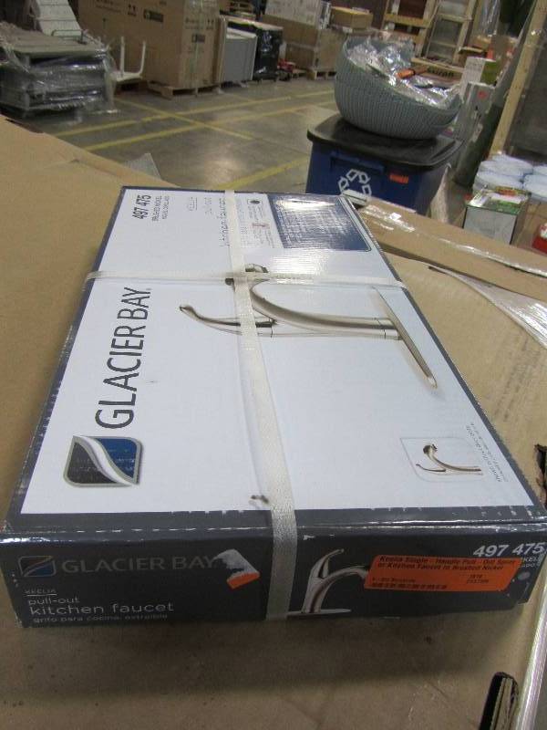 lot 67 image: Glacier Bay Keelia Single-Handle Pull-Out Sprayer Kitchen Faucet in Brushed Nickel