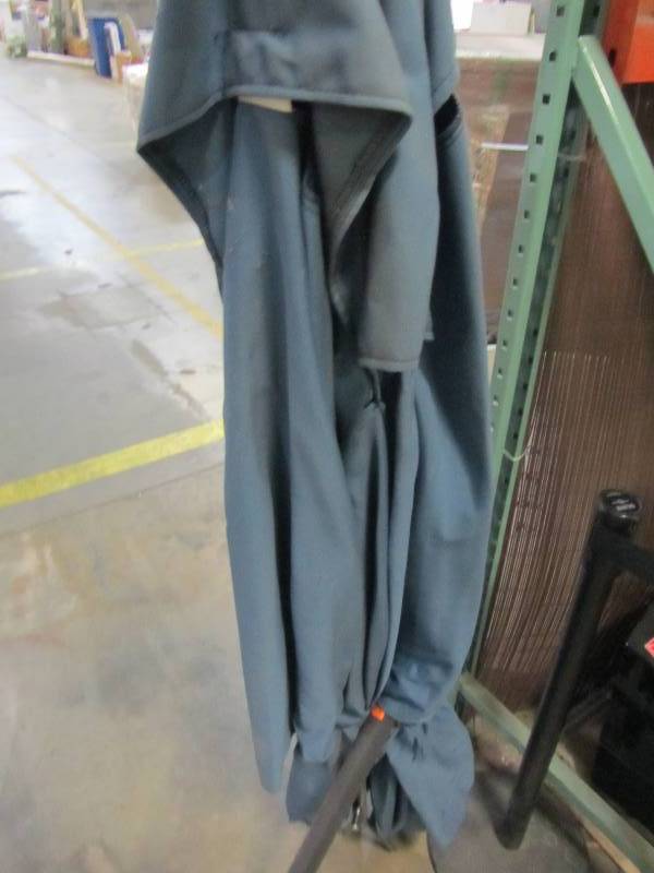 lot 91 image: Hampton Bay 11 ft. Aluminum Patio Umbrella in Sunbrella Canvas Sapphire