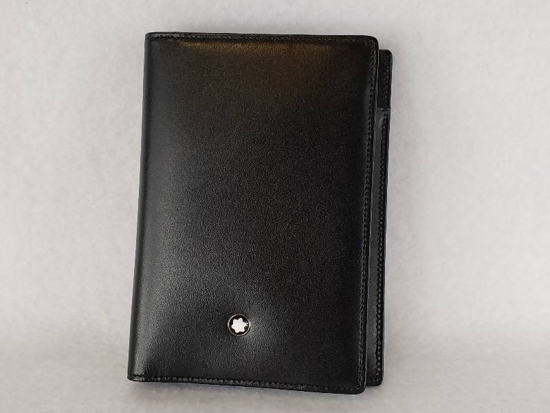 lot 13 image: Montblanc Leather Notepad, Pen, Card Holding Case  Meisterstruck Ballpoint Pen