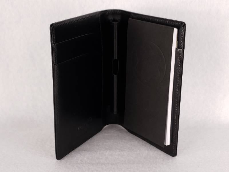 lot 14 image: Montblanc Leather Notepad, Pen, Card Holding Case  Notepad
