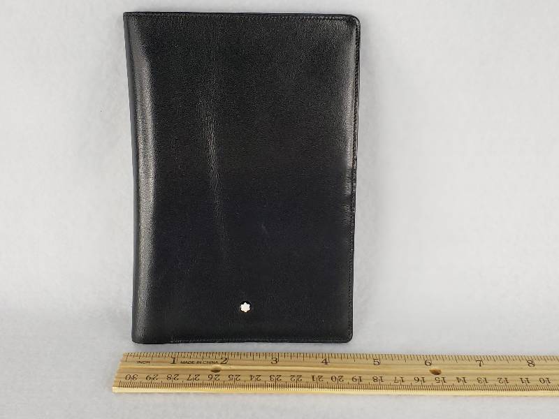 lot 42 image: Montblanc Black Leather Long Wallet  Pen Holder  Card Case