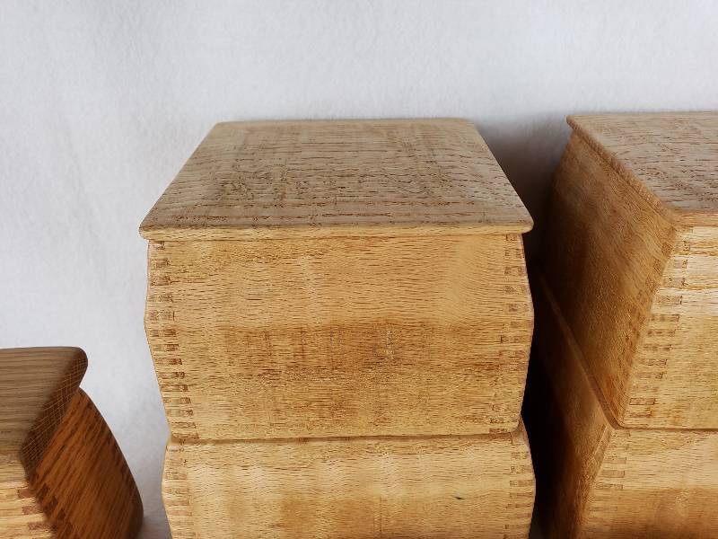 lot 79 image: (13) Piece Handsome Wooden Desk Organizer Set