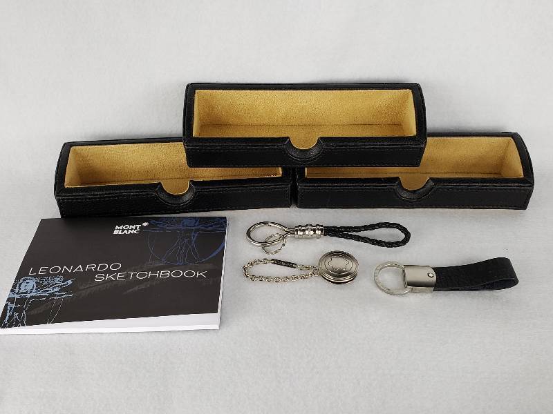 lot 80 image: Montblanc Keychains, Montblanc Leoardo Sketch Book, Eyebobs Desk Organizer