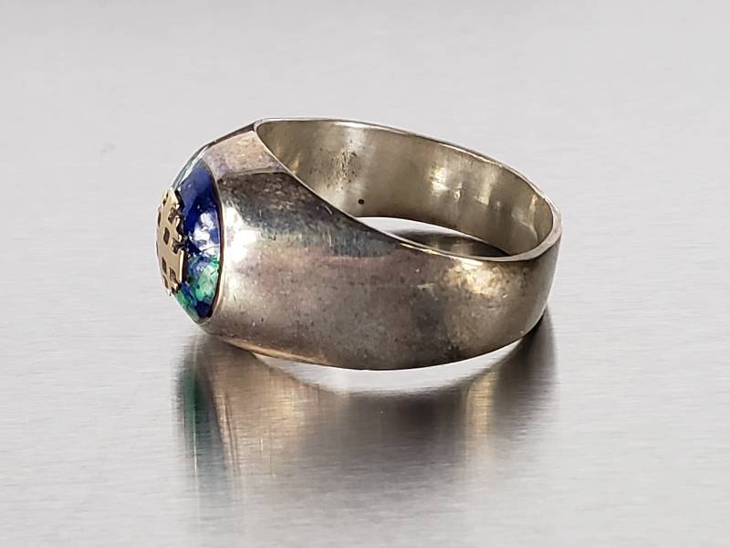 lot 97 image: Mens Sterling Silver Jerusalem Cross Ring