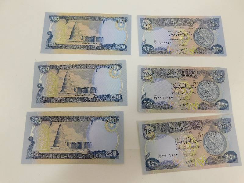 lot 111 image: (6) - 250 Dinars