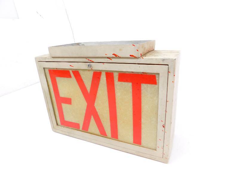 lot 144 image: Vintage Exit Sign