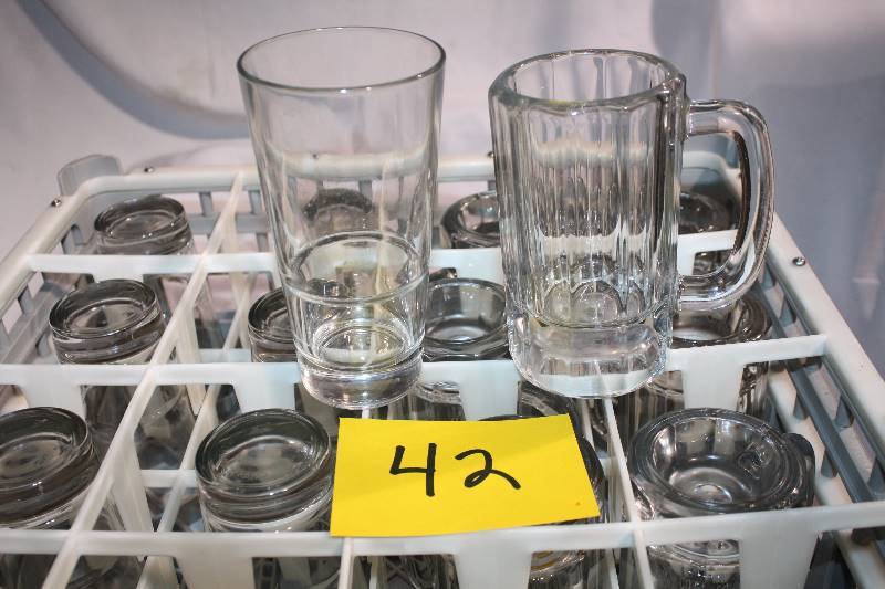 8 Glass Mugs and  8 Glasses