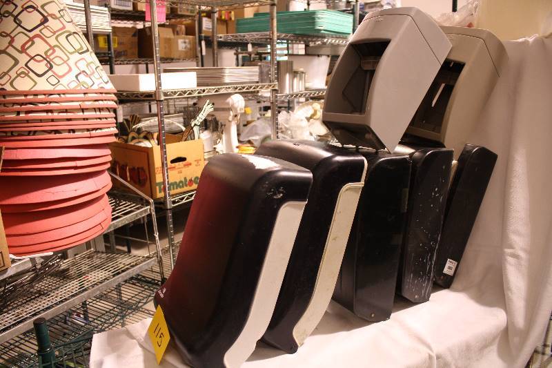 Handtowel ( Qty 5 ) and Toilet Paper Dispensers (2)