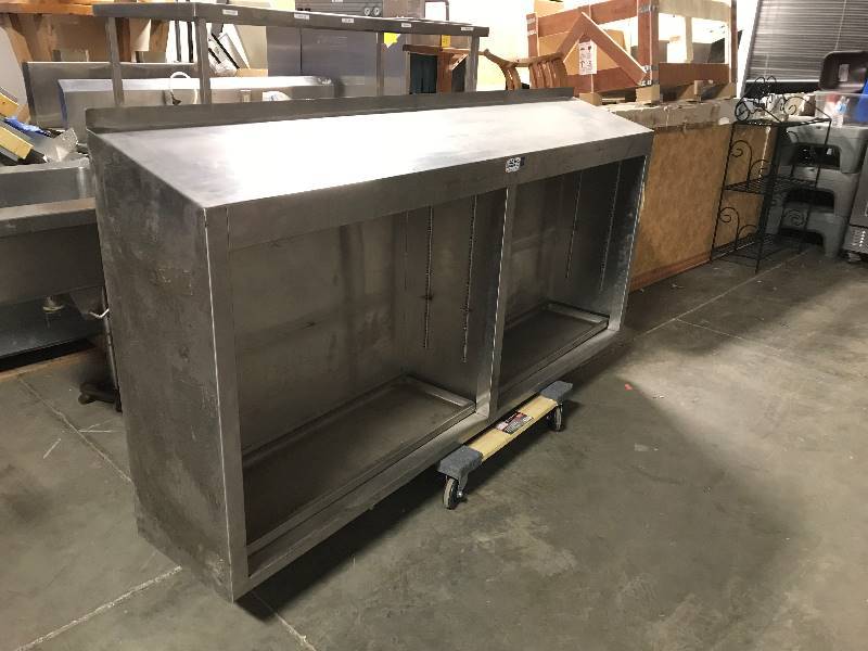 Stainless wall cabinet, adjustable shelves, 85 x 15 x 40high