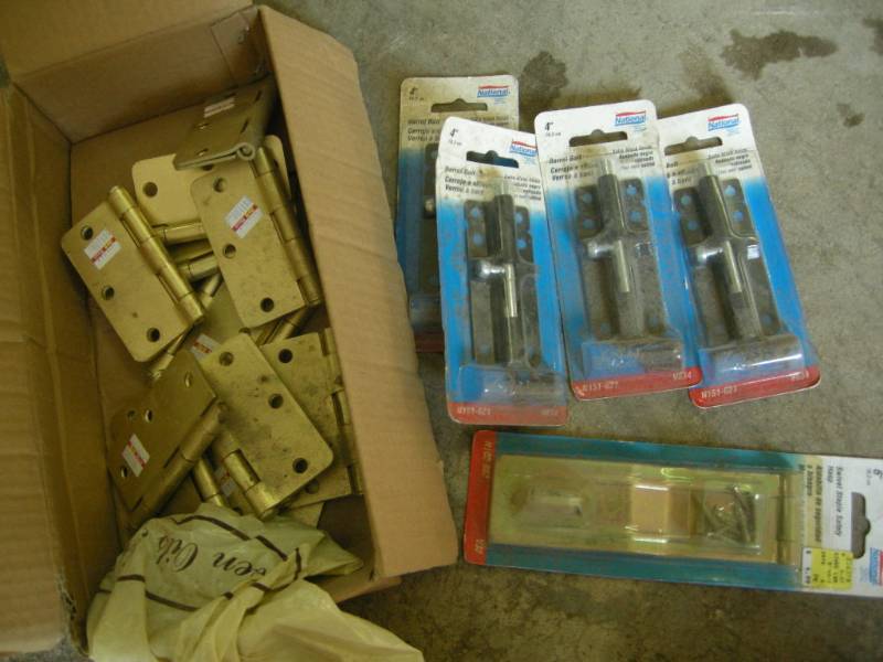 lot 26 image: Group Hinges, Barrel Bolts