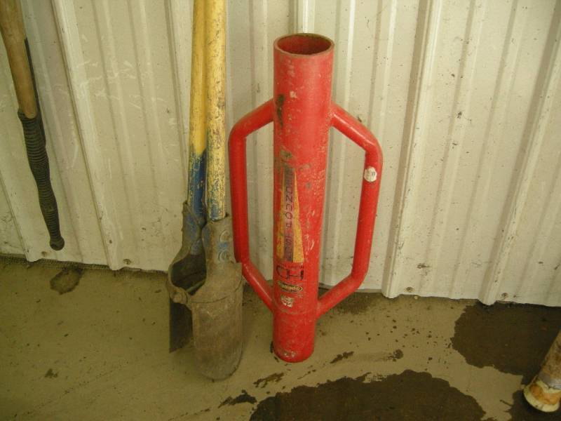 lot 39 image: Post Hole Digger and Pole Pounder