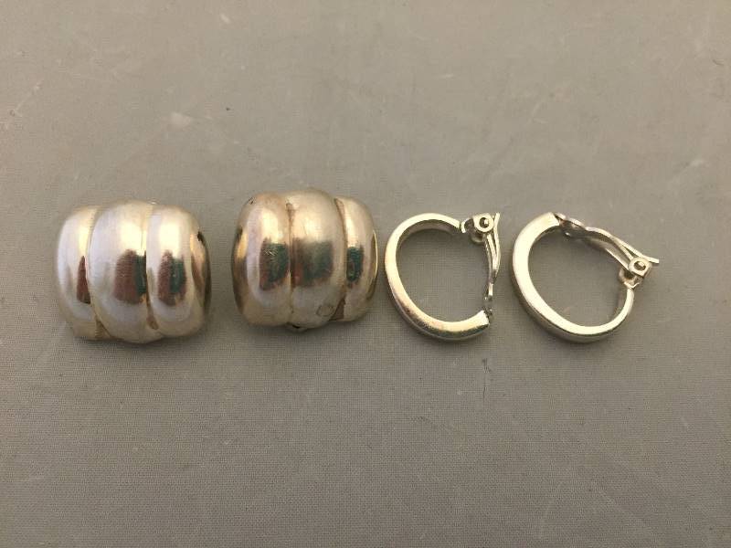 lot 327 image: Sterling Silver Clip Earrings