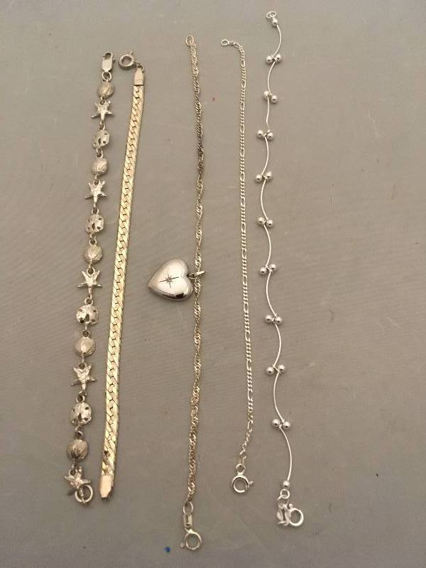 lot 408 image: Sterling Silver Bracelets