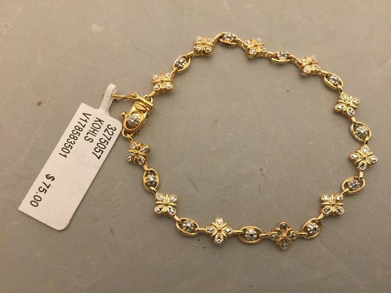 lot 352 image: Sterling Silver Diamond Accent Bracelet