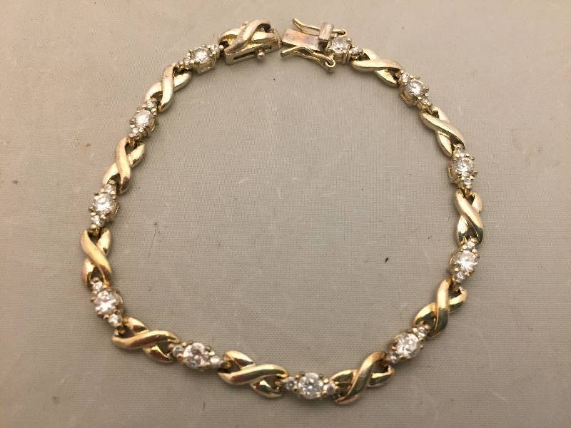 lot 354 image: Sterling Silver CZ Bracelet