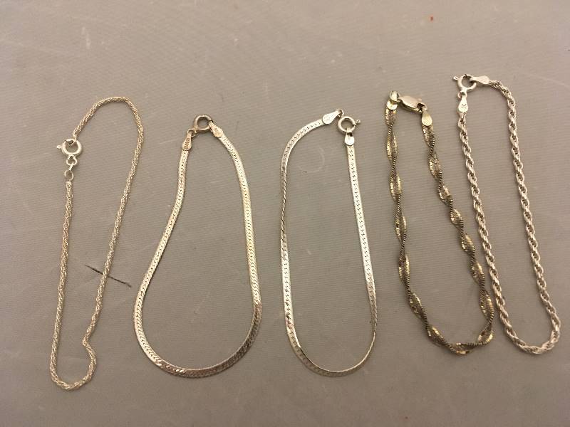 lot 417 image: Sterling Silver Bracelets