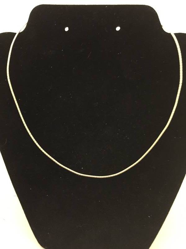 lot 362 image: Sterling Silver Omega Necklace