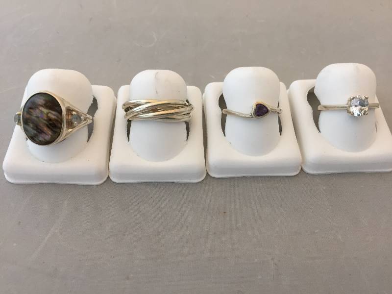 lot 432 image: Sterling Silver Rings