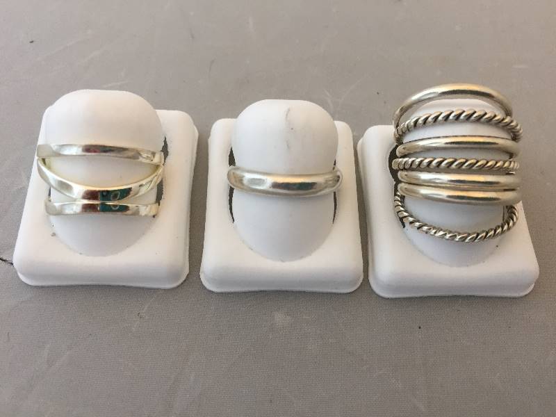 lot 454 image: Sterling Silver Rings